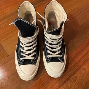 Converse Chuck 70 Comme des Garcons Play Men’s 10 Women’s 12 Black/White/Red EUC